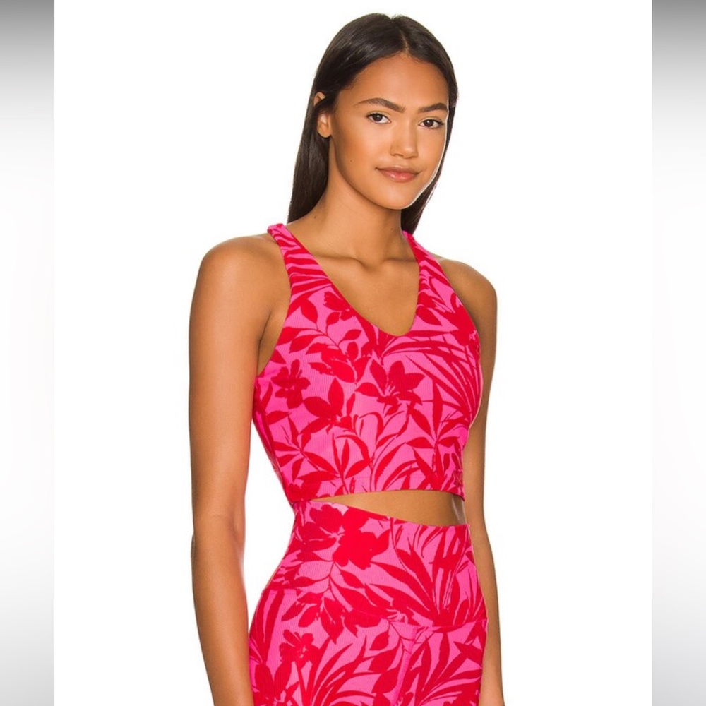Beach Riot Ruby Sports Bra in Neon Hibiscus